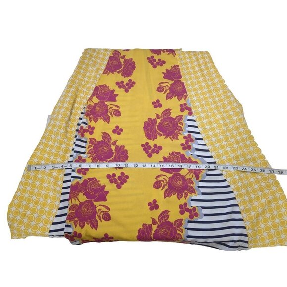 Matilda Jane Dress Womens XS Yellow Floral Golden Key Shift Sleeveless V-Neck - Picture 12 of 12